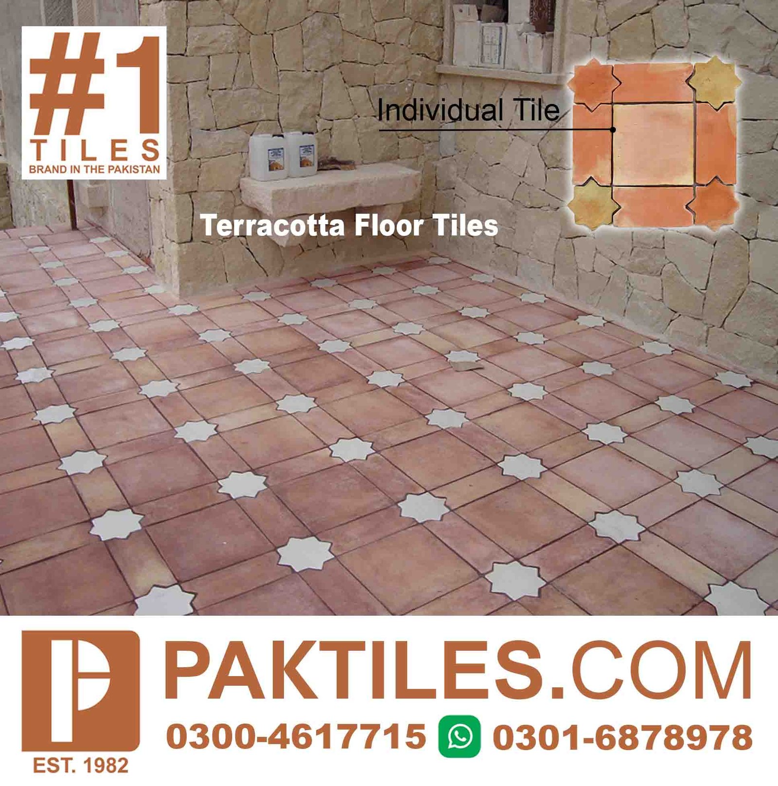 Terracotta tiles texture